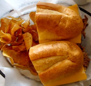 Our Sloppy Joe sandwich at the Maplewood Deli & Grille in New Jersey