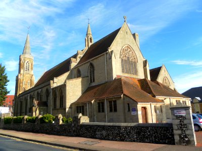 Our Lady of Ransom RC Church, Grange Road, Eastbourne (NHLE Code 1385905) (October 2012, from Southwest)