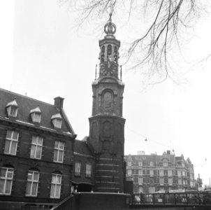 Oudjaarsimpressie, de Munttoren in Amsterdam, Bestanddeelnr 917-2895