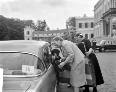 Ouden van Dagen defileren langs koningin Ouden van Dagen uit Hierden (Harderwij, Bestanddeelnr 912-5932