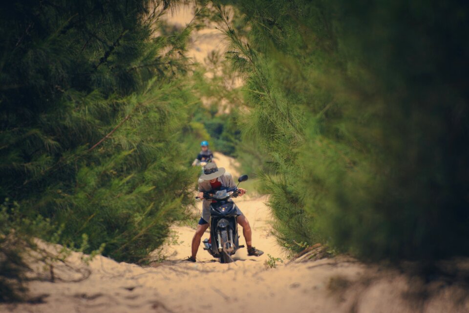 Dust biking desert