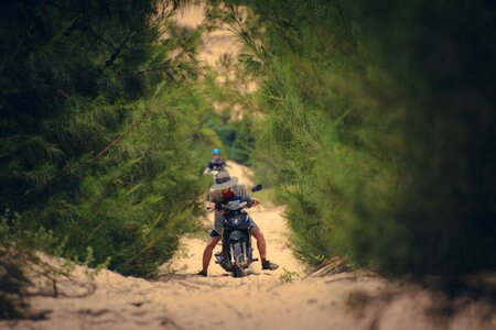 Dust biking desert