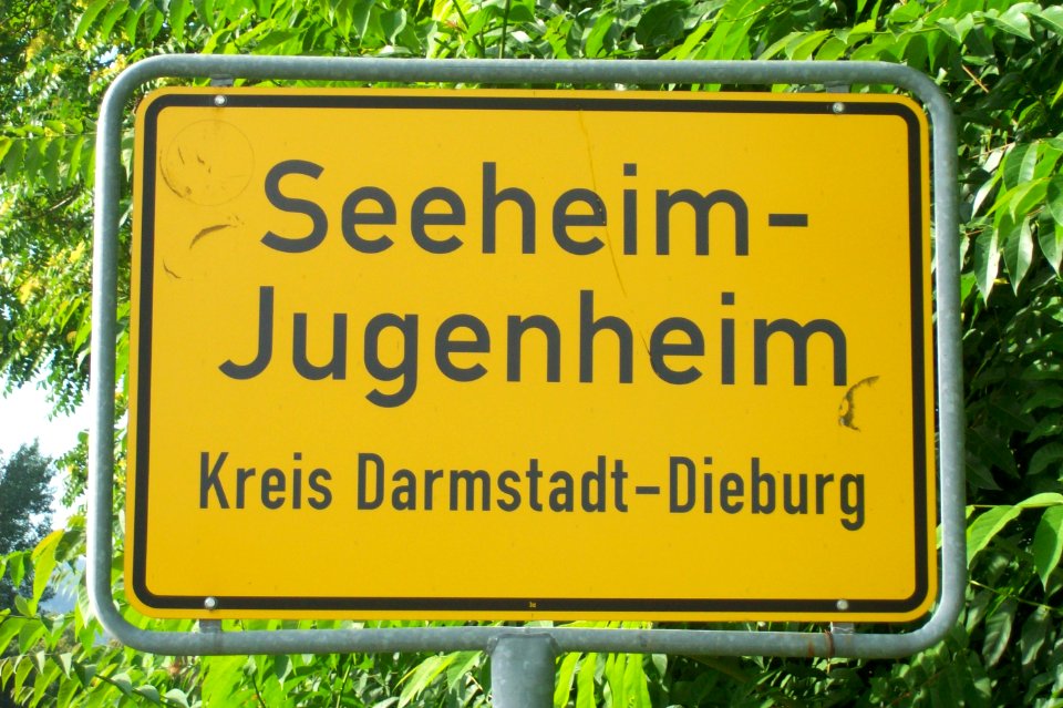 Ortsschild von Seeheim-Jugenheim