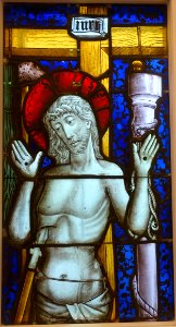 Our Lady of Sorrows and Man of Sorrows (Man), Lower Rhine, late 1400s, stained glass - Museum Schnütgen - Cologne, Germany - DSC09794