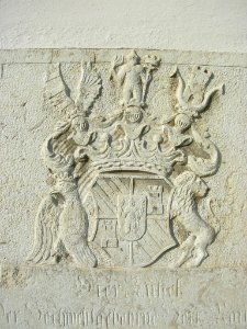 Ostenfriedhof Eichstätt -Grabstein Maximilian Christoph Freiherr von Gudenus, Wappen