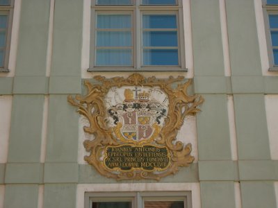 Ostenstr 25 Eichstätt -Wappen 1758 Fassade