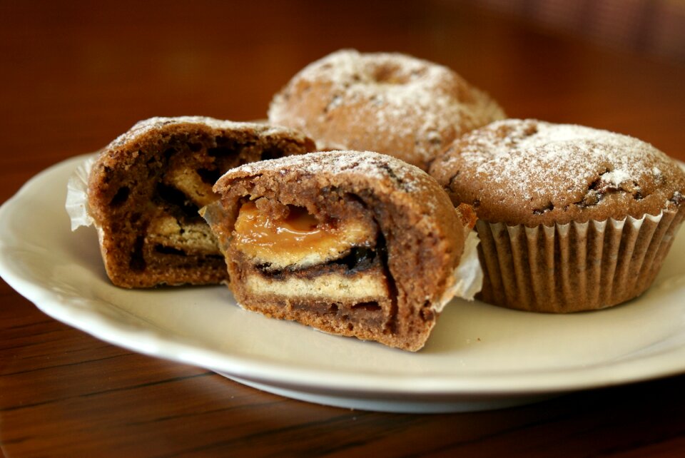 Cut muffinka cross-section of cupcakes the cake