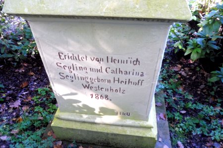 Ostenland - Wegekreuz Seglingsweg - Inschrift