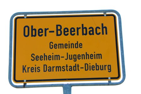 Ortsschild von Ober-Beerbach