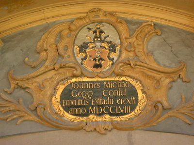 Ostenstr 25 Eichstätt -Wappen 1758 Tür