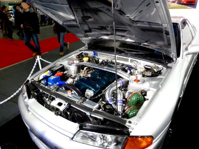 Osaka Auto Messe 2014 (40) WASTE SPORTS - Nissan SKYLINE GT-R (BNR32) engineroom
