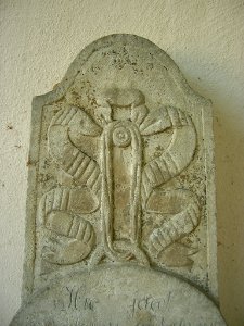 Ostenfriedhof Eichstätt -Grabstein Ignatz Pikl, Relief oben