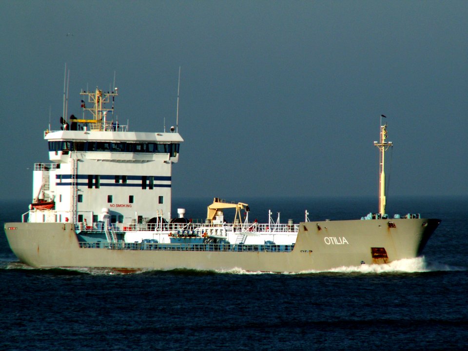 Otilia approaching Port of Rotterdam, Holland 14-Jan-2006