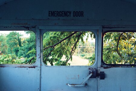 Emergency exit leaves old photo