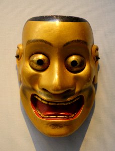 Otobide type noh mask, Edo period, 1700s-1800s AD, wood, polychromy - Tokyo National Museum - Ueno Park, Tokyo, Japan - DSC09003