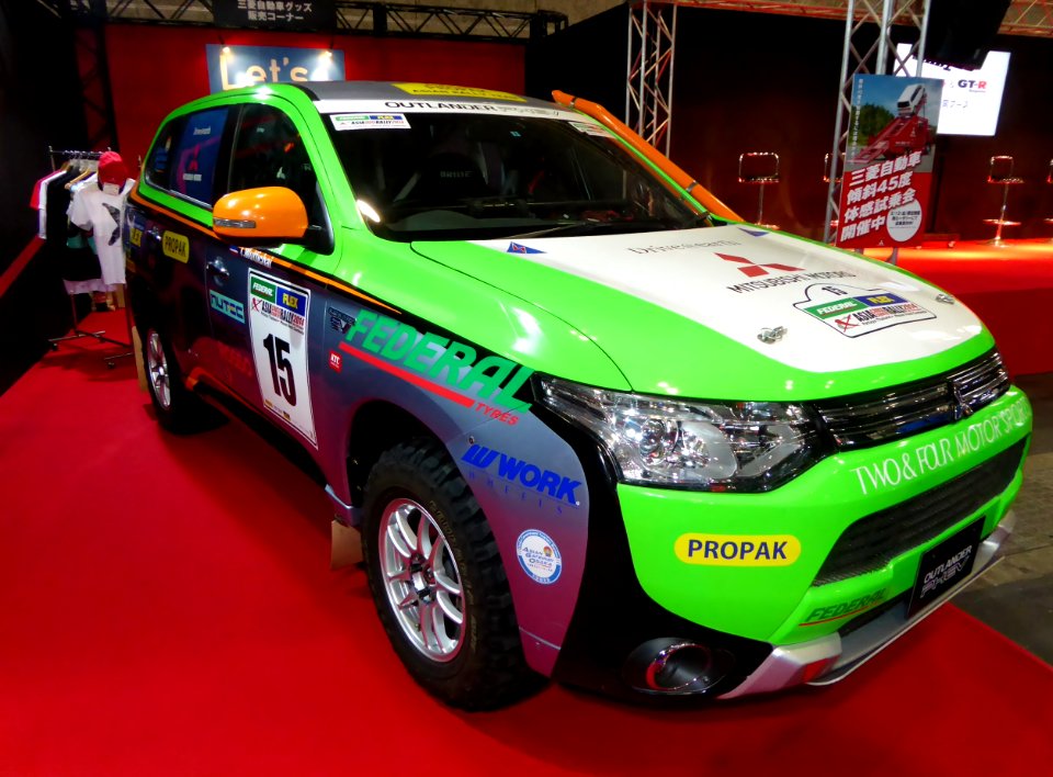 OSAKA AUTO MESSE 2015 (96) - TWO and FOUR Outlander PHEV Asia Cross Country Rally 2014