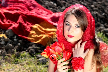 Seductive woman beauty