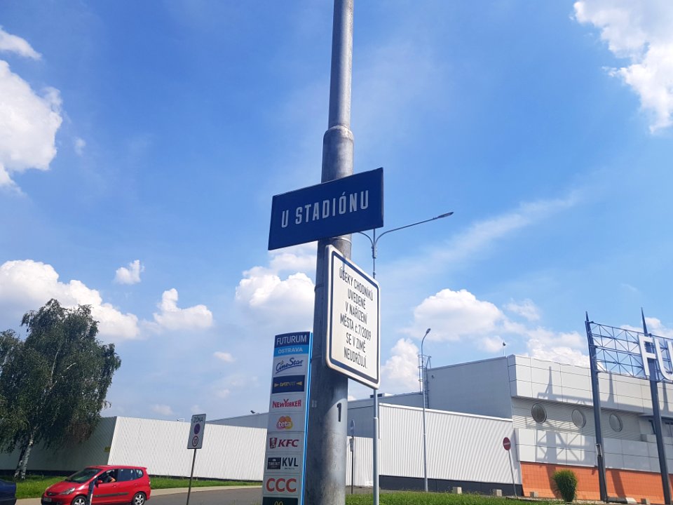 Ostrava, ulice U Stadiónu