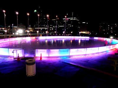Ottawa City Hall Marion Dewer Plaza Rink of Dreams by night 0444