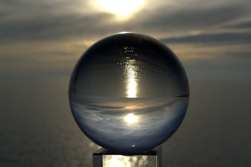 Glass sunset north sea