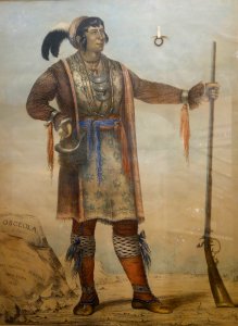 Osceola by George Cadin, lithograph from original portrait, 1838 - Huntington Museum of Art - DSC05508