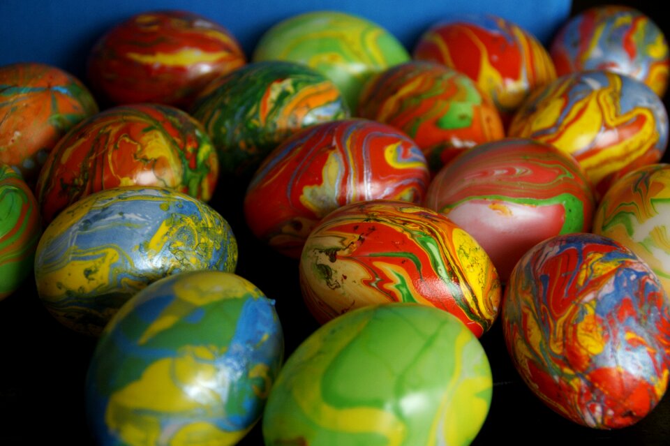 Marbled easter easter egg