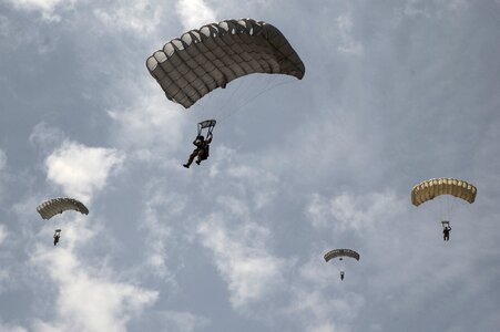 Skydiving parachuting jumping photo