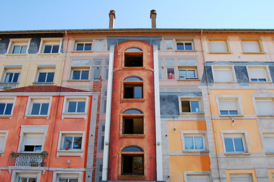 Building facade windows photo