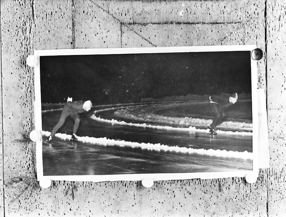 Oslo schaatslandenwedstrijdrace Broekman tegen Anderson, Bestanddeelnr 906-2384
