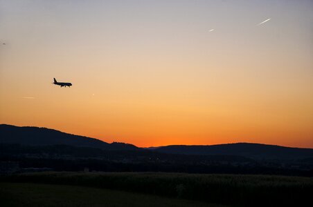 Landing flying on approach photo