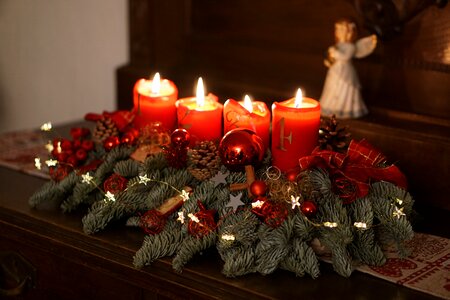 Christmas angel advent candles
