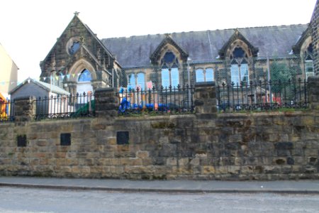 Otley Westgate First School Eastern Block (Original School) With Playground Wall To Front And Side