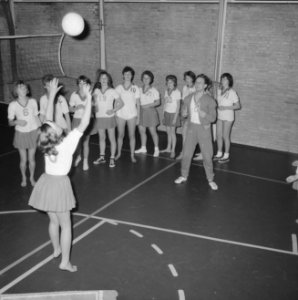 Opdracht Trouw, volleybal Burgemeester van Leeuwenschool Wiltzanghlaan, Bestanddeelnr 914-6250