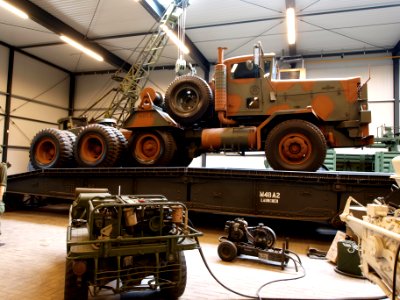 Oshkosh M911 on M48A2 launcher bridge pic1