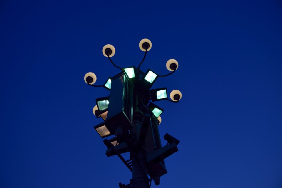 Street lamp the night beijing photo