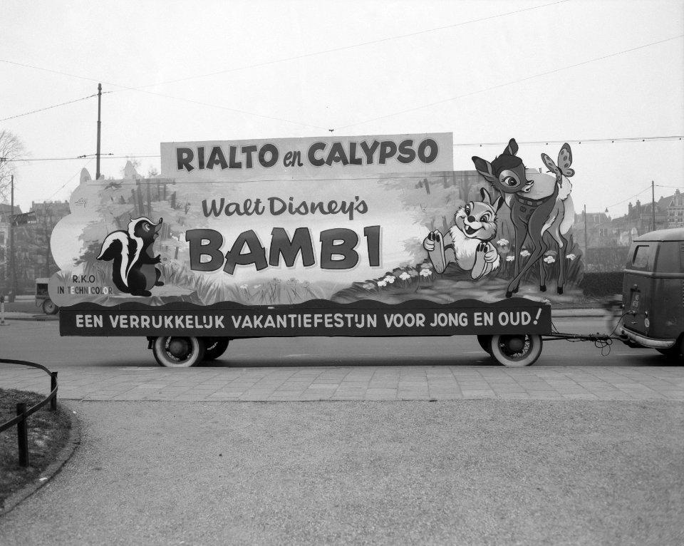 Opdracht RKO radiofilm reclamewagen Bambi, Bestanddeelnr 909-1884