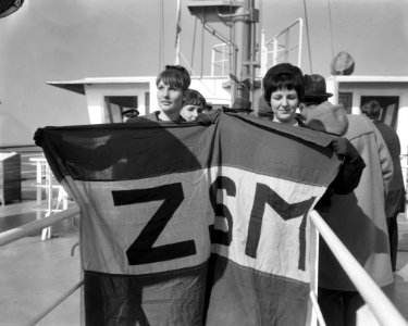 Opdracht Zaanlandse Scheepsbouw Mij de Marsdiep tijdens proefvaart, de Marsdiep, Bestanddeelnr 916-1942