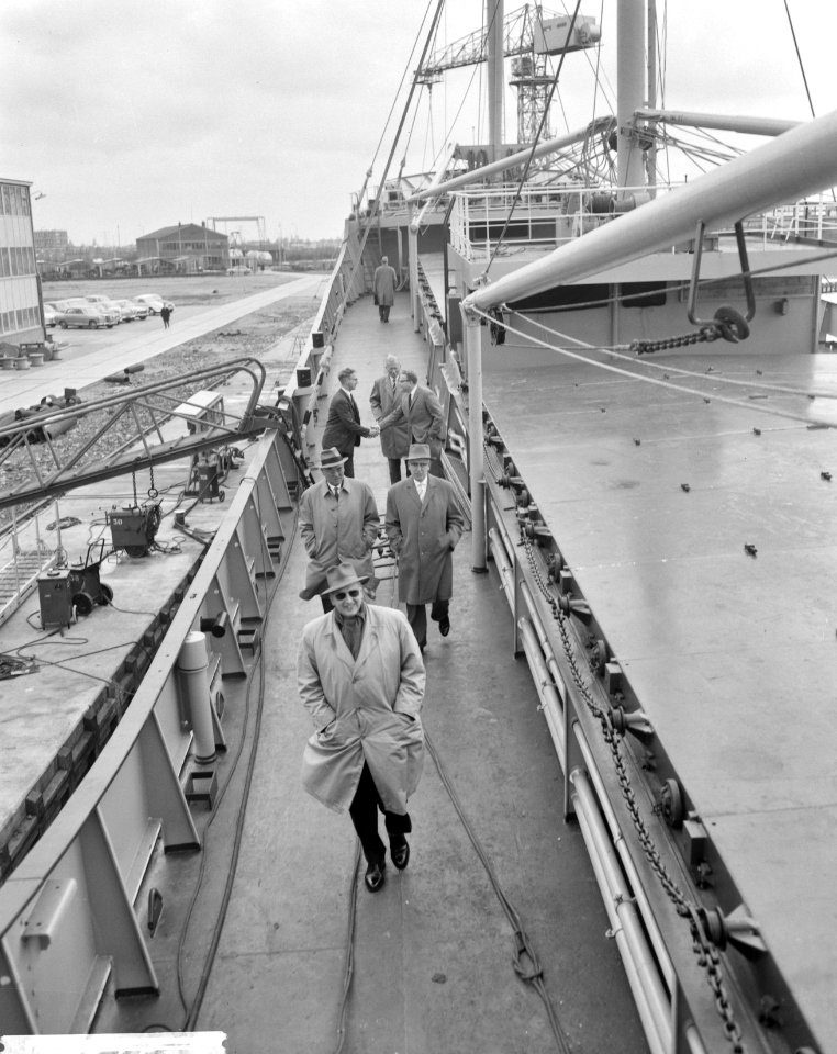Opdracht Zaanlandse Scheepsbouw Maatschappij, proefvaart Lis Frelssen (reportage, Bestanddeelnr 913-9352