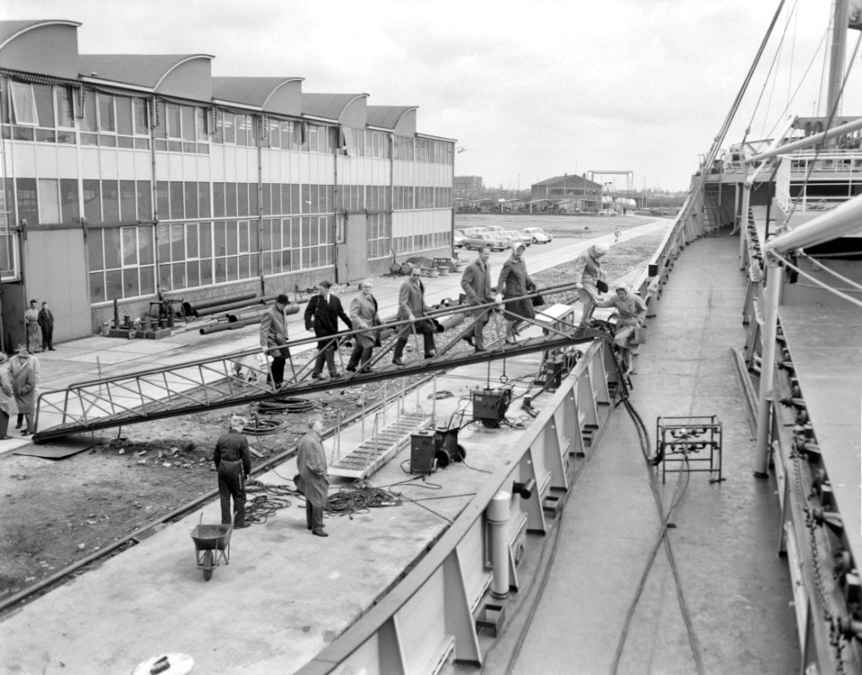 Opdracht Zaanlandse Scheepsbouw Maatschappij, proefvaart Lis Frelssen (reportage, Bestanddeelnr 913-9353
