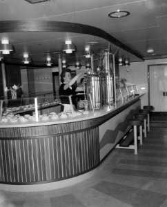Opdracht Zaanlandse Scheepsbouw Mij de Marsdiep tijdens proefvaart, interieur Ma, Bestanddeelnr 916-1919