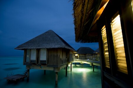 Maldives summer night photo