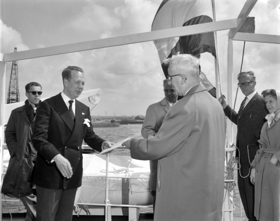 Opdracht Zaanlandse Scheepsbouw Maatschappij, proefvaart Lis Frelssen (reportage, Bestanddeelnr 913-9346