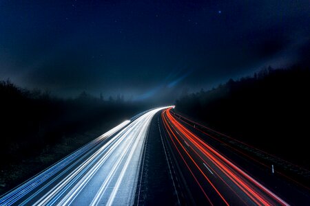 Road spotlight speed photo