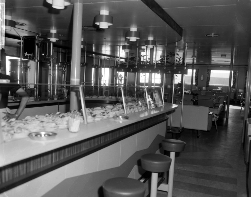 Opdracht Zaanlandse Scheepsbouw Mij de Marsdiep tijdens proefvaart, interieur Ma, Bestanddeelnr 916-1918