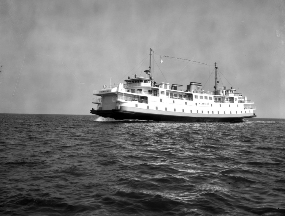 Opdracht Zaanlandse Scheepsbouw Mij de Marsdiep tijdens proefvaart, de Marsdiep, Bestanddeelnr 916-1939