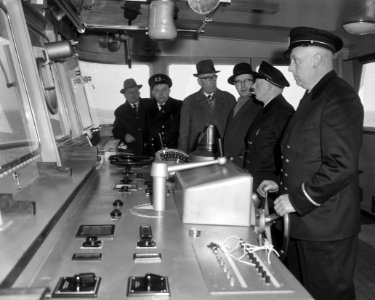 Opdracht Zaanlandse Scheepsbouw Mij de Marsdiep tijdens proefvaart, de Marsdiep, Bestanddeelnr 916-1949