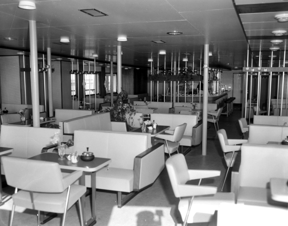 Opdracht Zaanlandse Scheepsbouw Mij de Marsdiep tijdens proefvaart, interieur Ma, Bestanddeelnr 916-1917