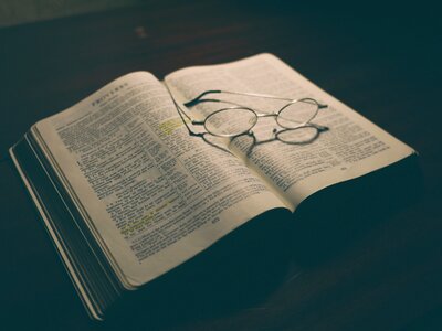 Eyeglasses pages reading