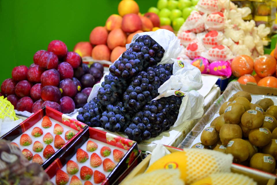 Grape strawberry apricot