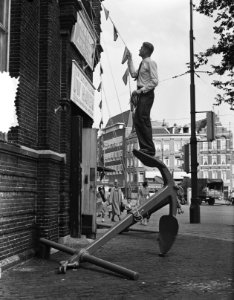Opbouw tentoonstelling Onze Haven Amsterdam, Bestanddeelnr 904-7351